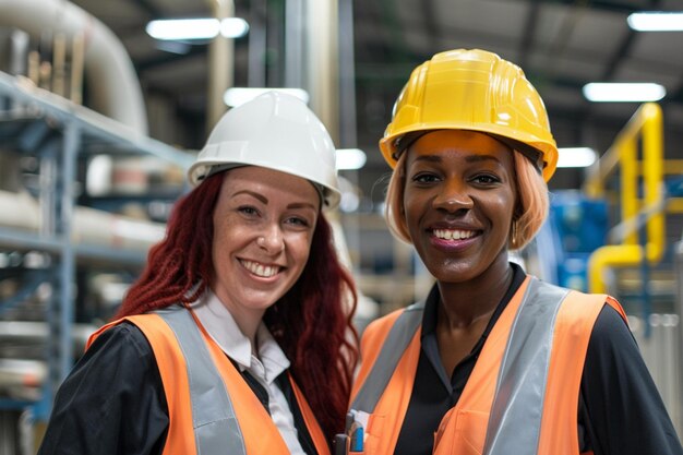 Portrait of happy multi ethnic business couple posing to camera