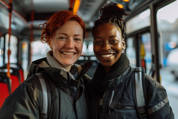 Portrait of happy multi ethnic business couple posing to camera