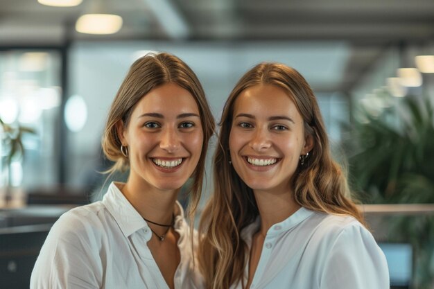 Portrait of happy multi ethnic business couple posing to camera