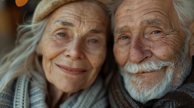 Portrait of happy senior man and woman