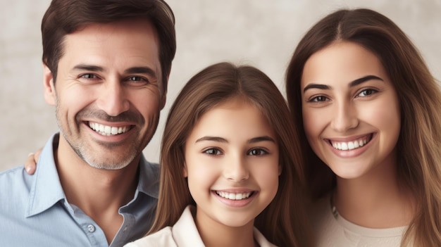 Portrait of a happy smiling family