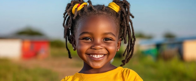 Portrait Of A Happy Young African Girl Her Smile Reflecting The Warmth Of East Africa