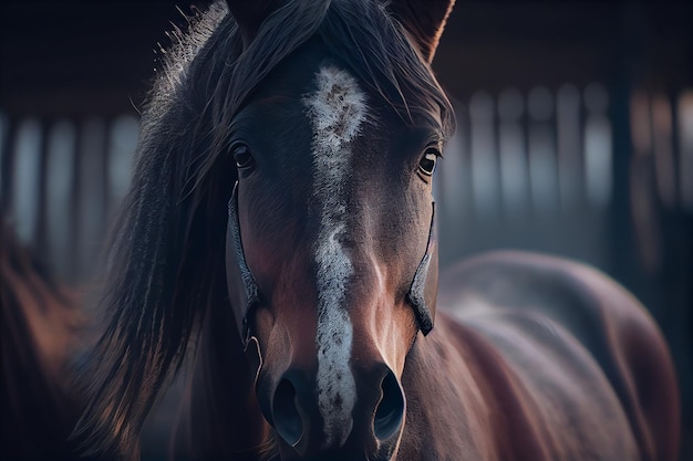 A portrait of a horsegenerative ai