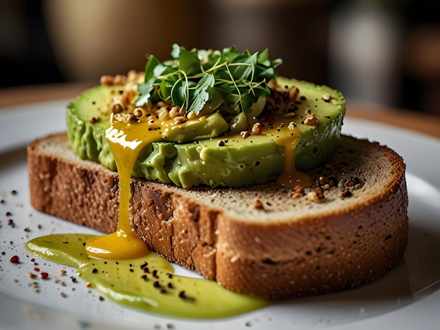 a portrait image of a slice brown seeded slice of toast