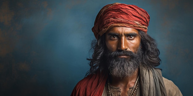 portrait Indian man ai generative