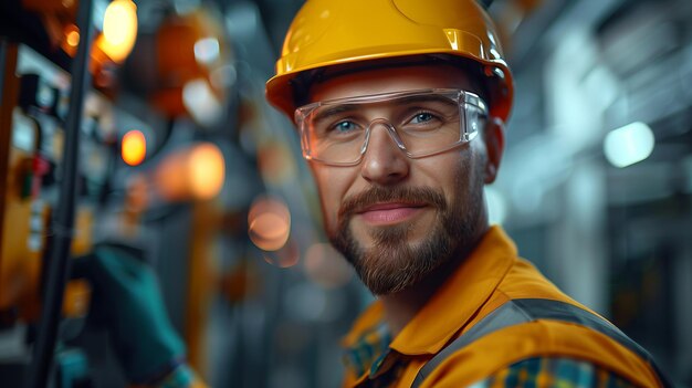 Portrait of an Industrial Worker in a Factory Setting