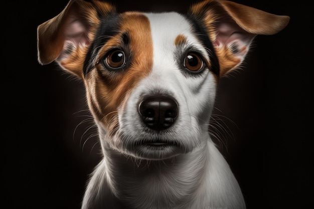 Portrait of jack russell terrier Generative AI