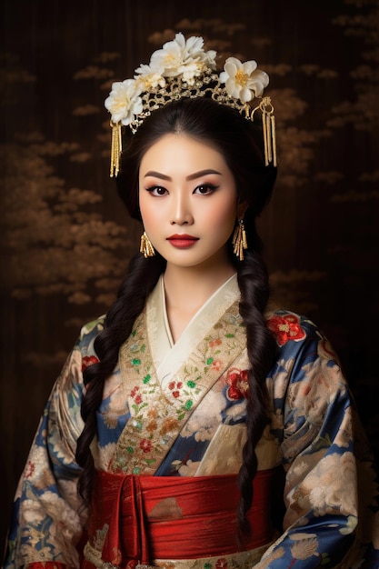 Portrait of a Japanese bride