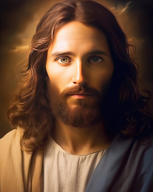 A portrait of Jesus Christ's face