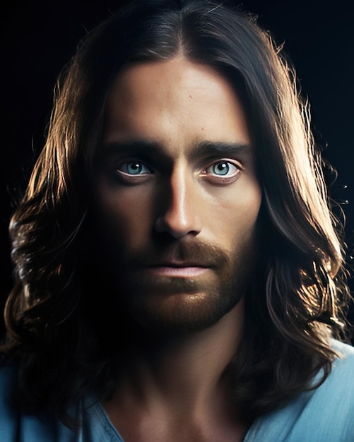 Photo a portrait of jesus christ's face