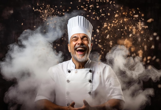 Portrait of a laughing chef