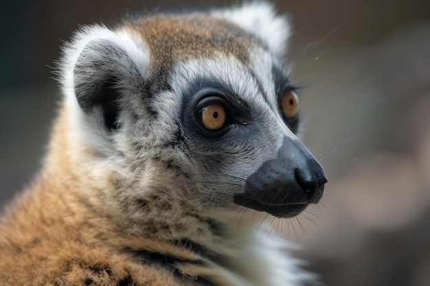 Portrait of a lemur catta abstract background animals wildlife