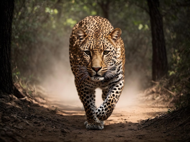 A portrait of a Leopard