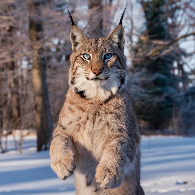 Photo portrait of lynx