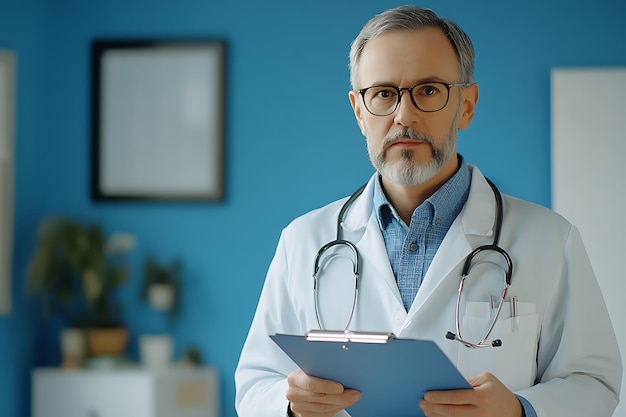 Portrait of male doctor working