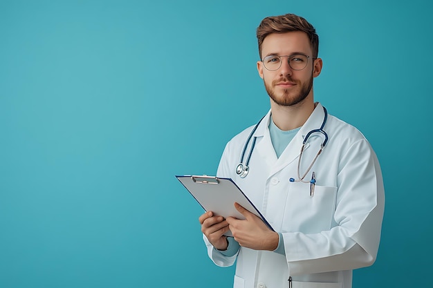 Photo portrait of male doctor working