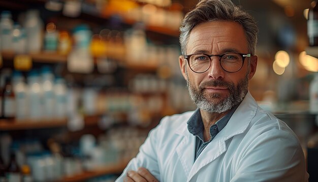 Portrait of Male Pharmacist with Crossed Arms