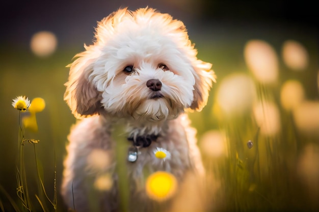 Portrait Of Maltipoo Generative AIxA