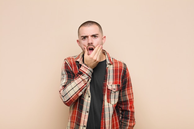 Portrait of a man on a cream background