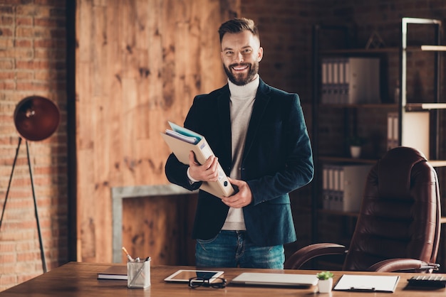 Portrait man at office