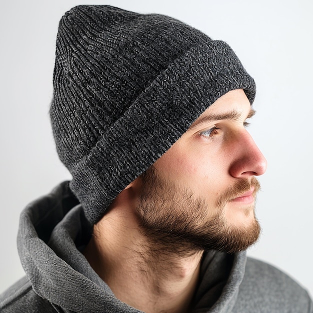 Portrait of a Man Wearing a Beanie