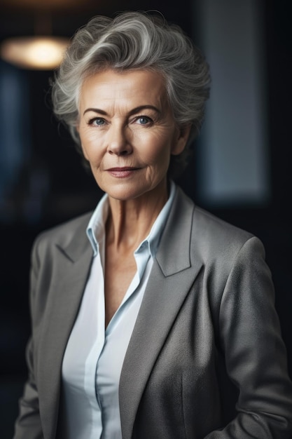 Portrait of a mature businesswoman standing indoors