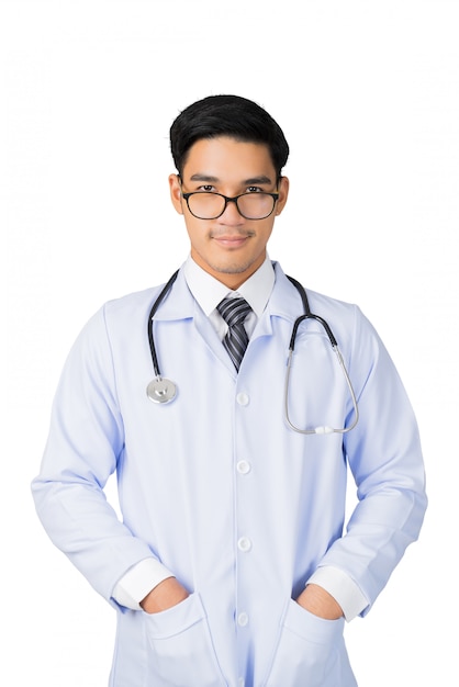 Portrait medical doctor with stethoscope