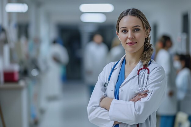 Portrait of a medical worker in a hospital