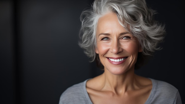 Portrait of a middleaged woman smiling at the camera