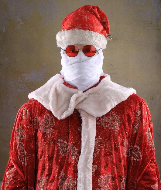 Portrait of a mummy Santa Claus