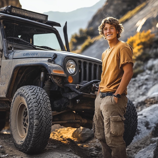 Photo portrait of an offroad adventurer