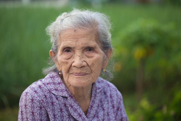 Portrait old Asian woman