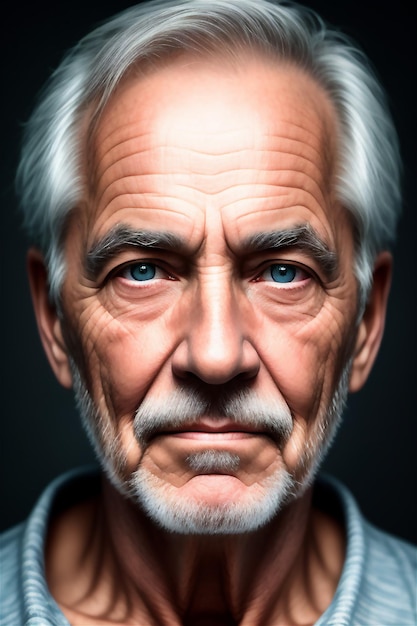 Portrait of a old man High detailed old man illustration