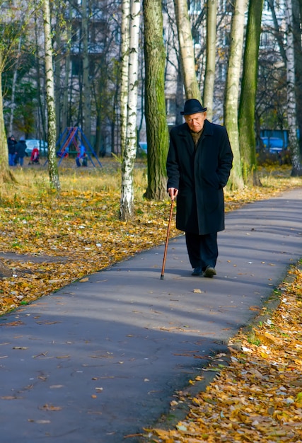 Portrait of an old senior man