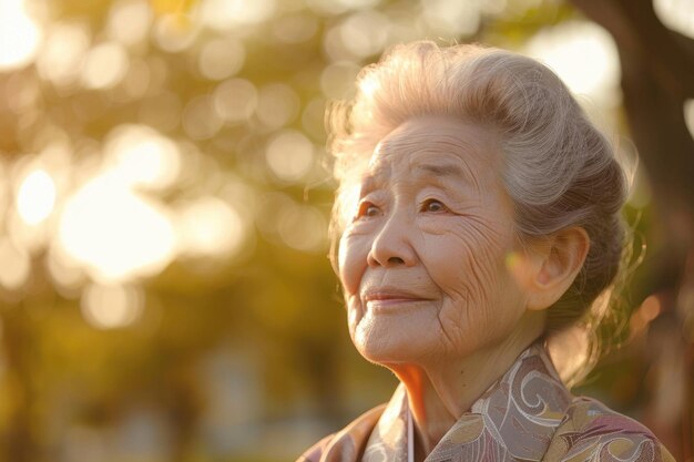 Portrait of an older woman with a smile suitable for lifestyle and senior concepts