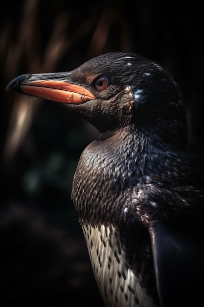 Portrait of Penguin Dramatic and Cinematic Lighting Photography Generative AI