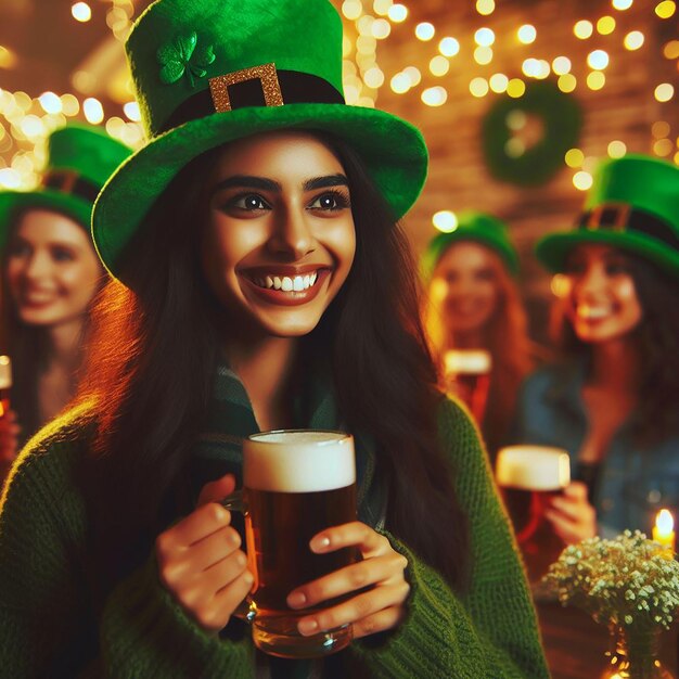 Portrait of a people celebrating St Patricks Day