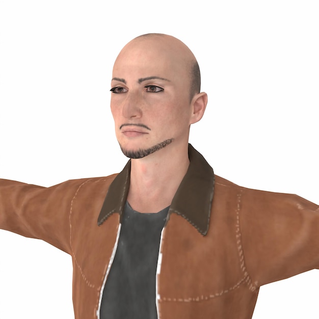 Portrait of a person 3d modelling