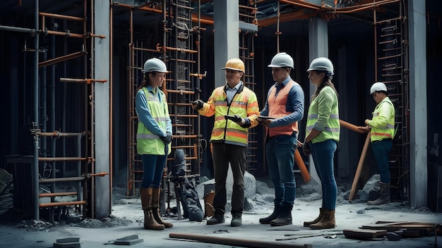 Portrait of person working in the construction field