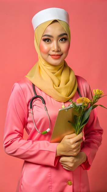 portrait photo of Indonesian nurse