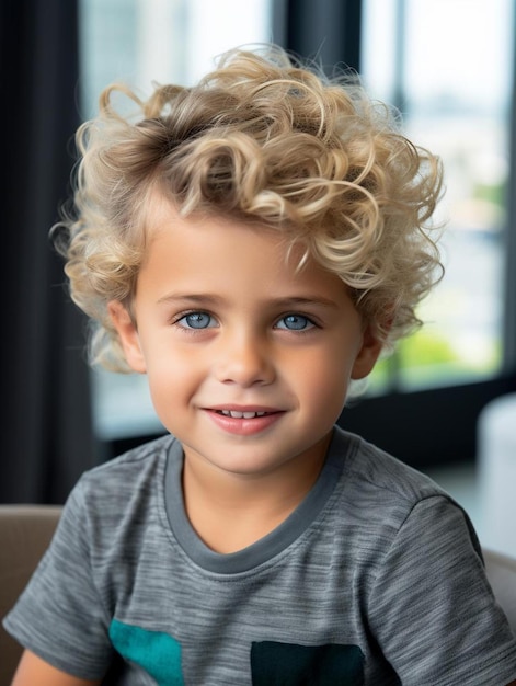 Portrait photo of new zealander infant male wavy hair