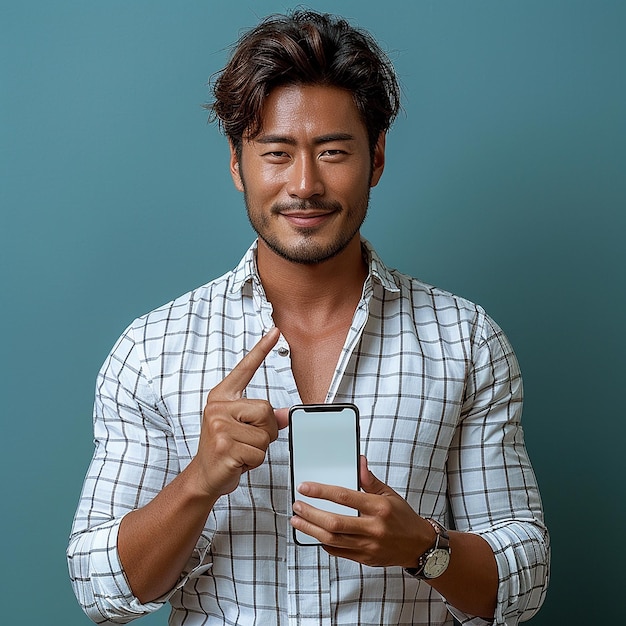 Portrait of Radiant Young Man from Asia