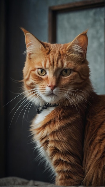 Portrait of a red cat