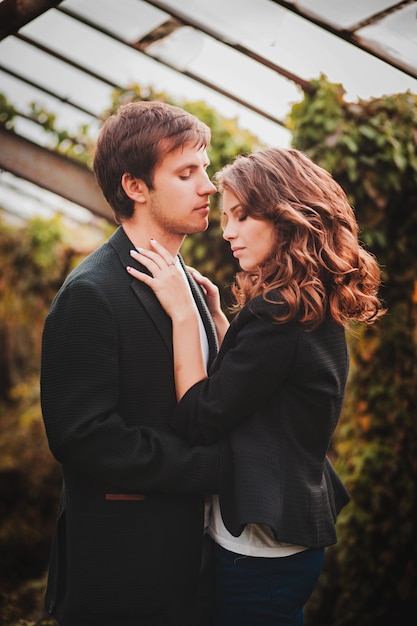 Portrait of romantic couple