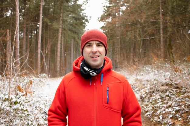 Portrait of a runner in the wilderness