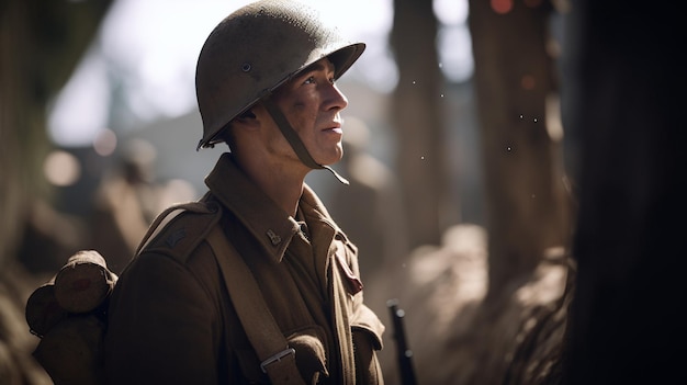 Portrait of second world war soldier