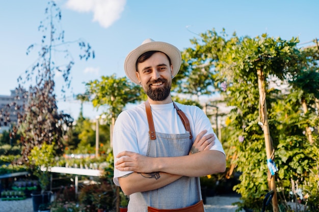 Portrait of seller looking at camera in garden centre