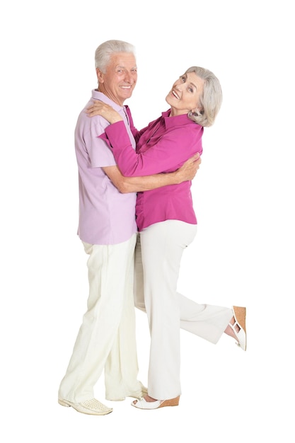 Portrait of senior couple dancing