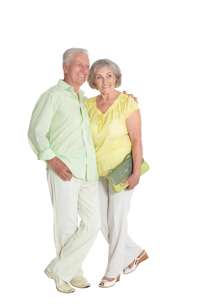 Portrait of senior couple embracing