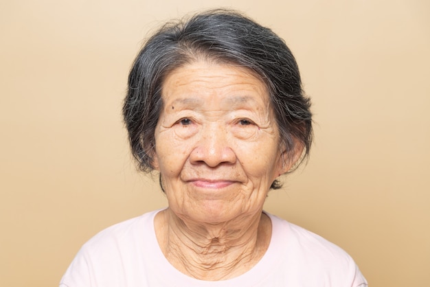 Portrait of senior southeast asian woman.